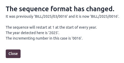 Editing the reference number of a vendor bill.