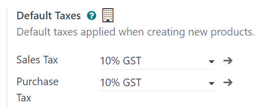 默认GST税率