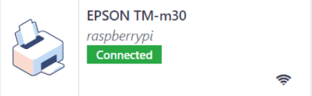 打印机会显示在物联网应用程序设备列表中。