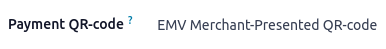 选择 EMV 商户出示二维码选项
