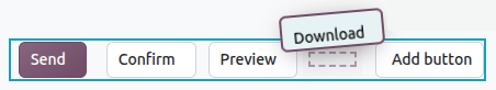 Reordering a button within a defined area