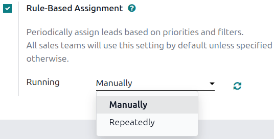 CRM 设置中的基于规则的分配设置。