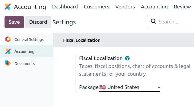 已选择 United States 包的包字段。