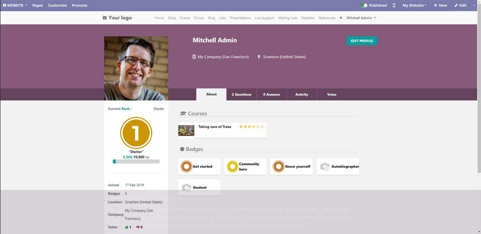 Odoo 13的新特性及新增功能