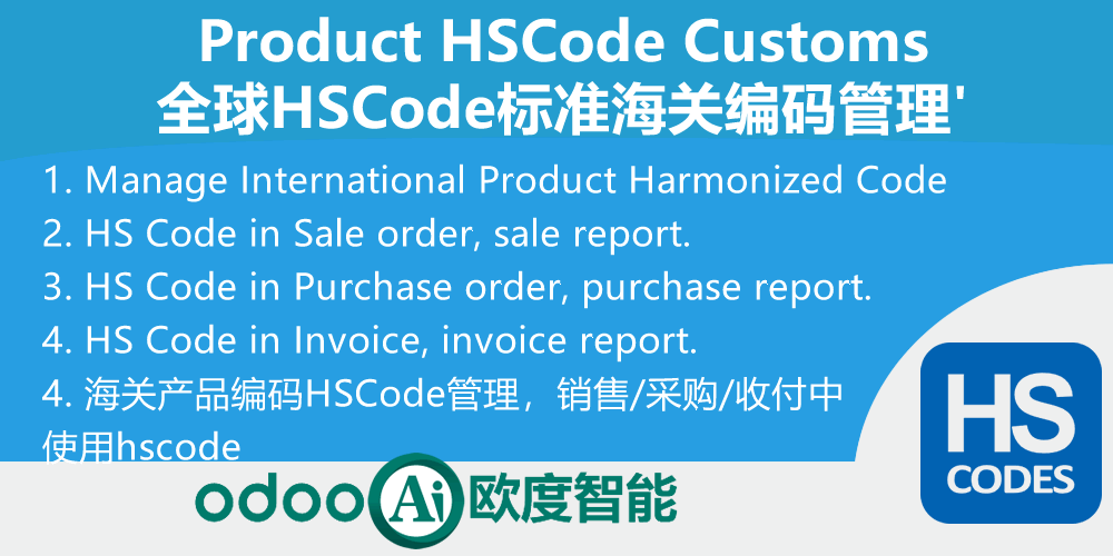 Product HSCode Harmonized System Code.全球hscode标准海关编码管理