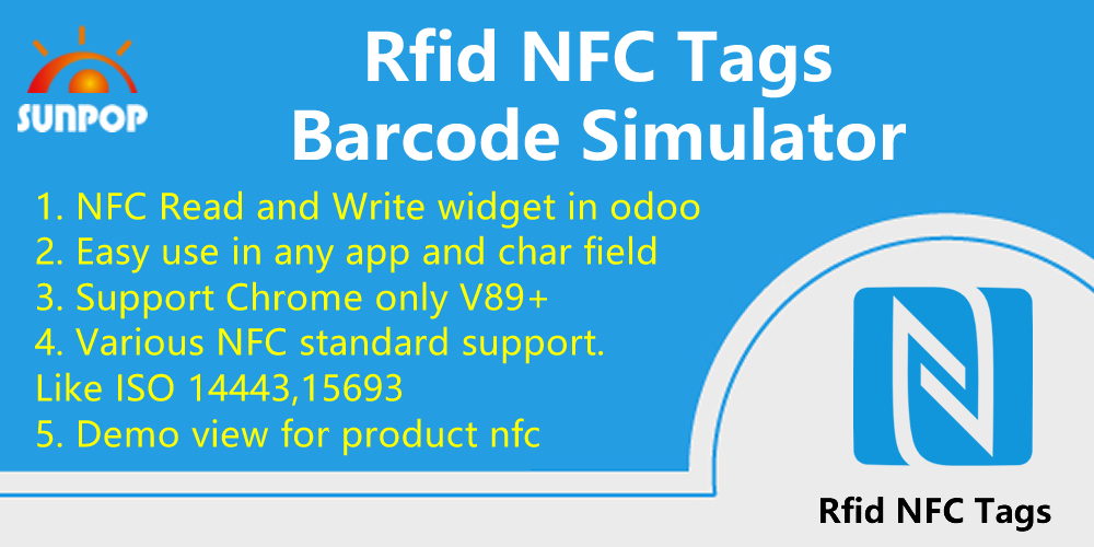 Rfid NFC IOT Tags manager. rfid to barcode Simulator. rfid tag manager
